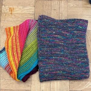 Colorful Knit Infinity Scarves
